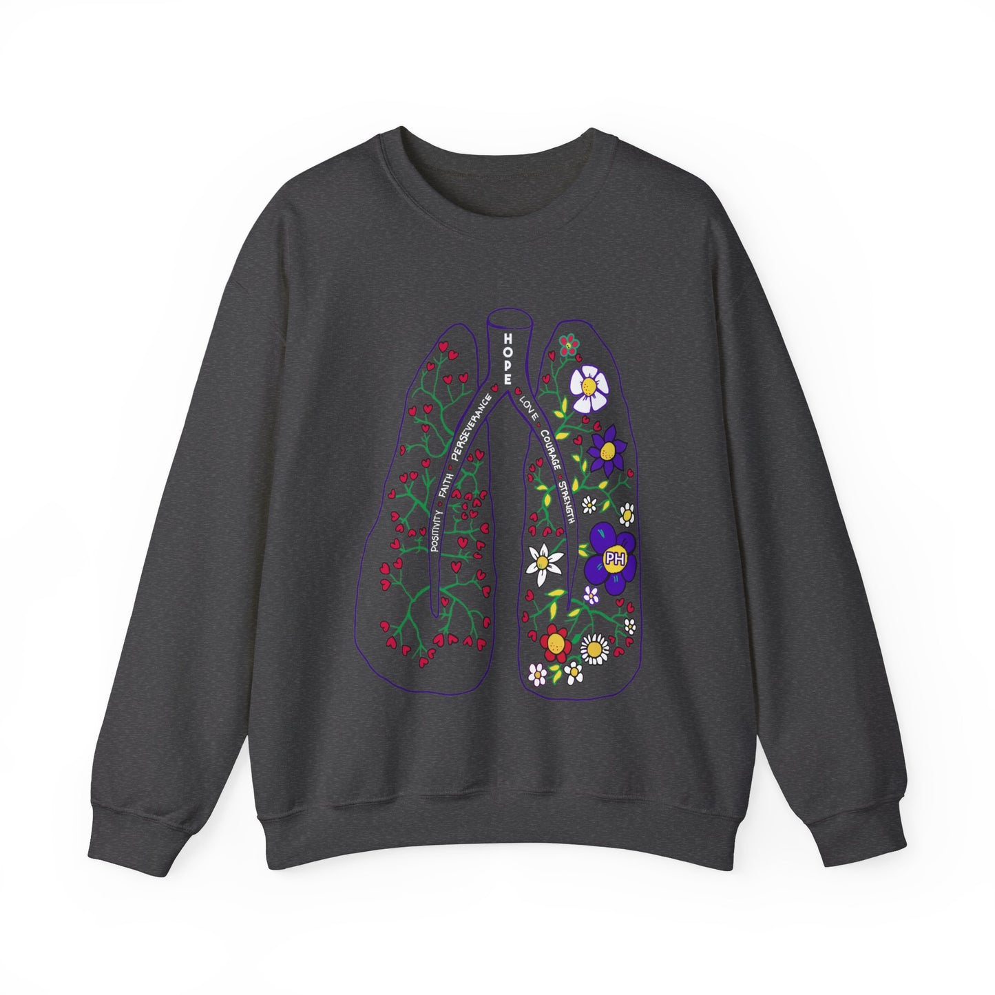 Unisex Heavy Blend™ PH Lungs Crewneck Sweatshirt - English
