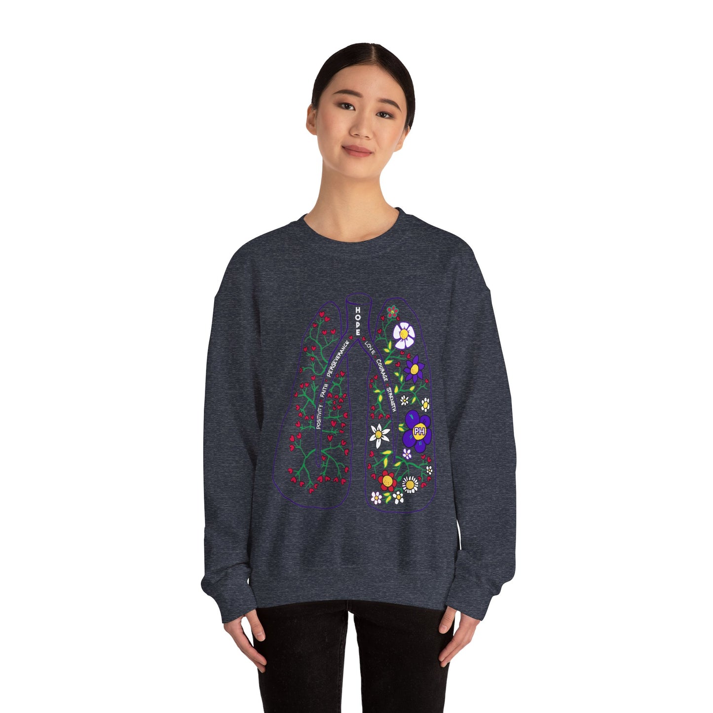 Unisex Heavy Blend™ PH Lungs Crewneck Sweatshirt - English