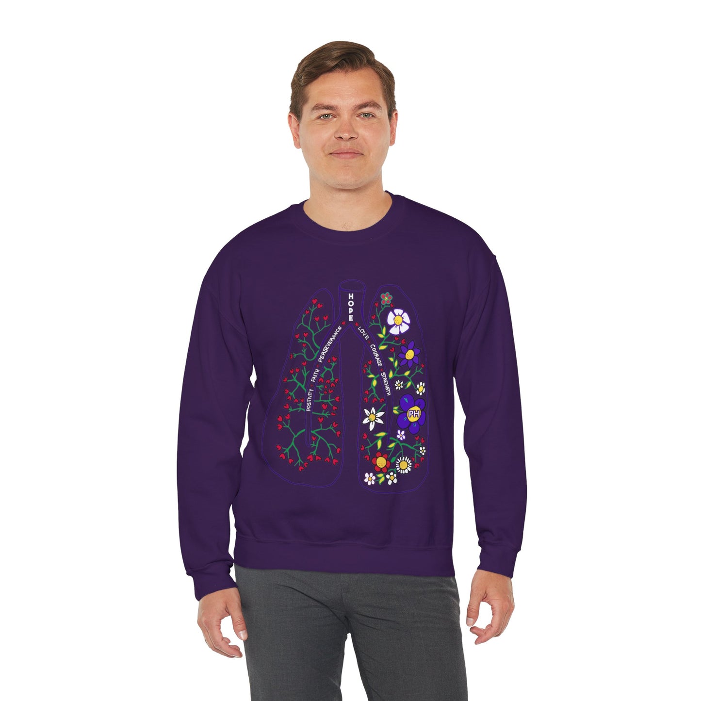 Unisex Heavy Blend™ PH Lungs Crewneck Sweatshirt - English