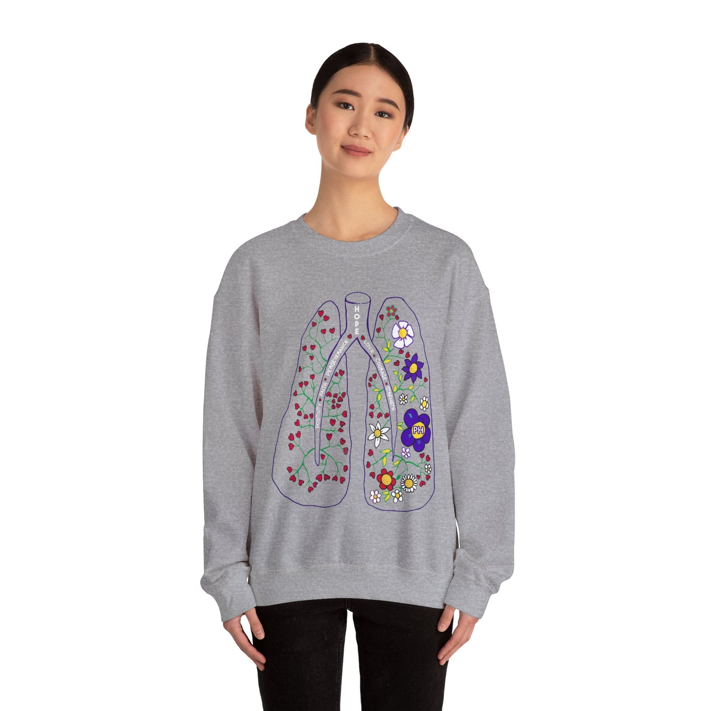 Unisex Heavy Blend™ PH Lungs Crewneck Sweatshirt - English