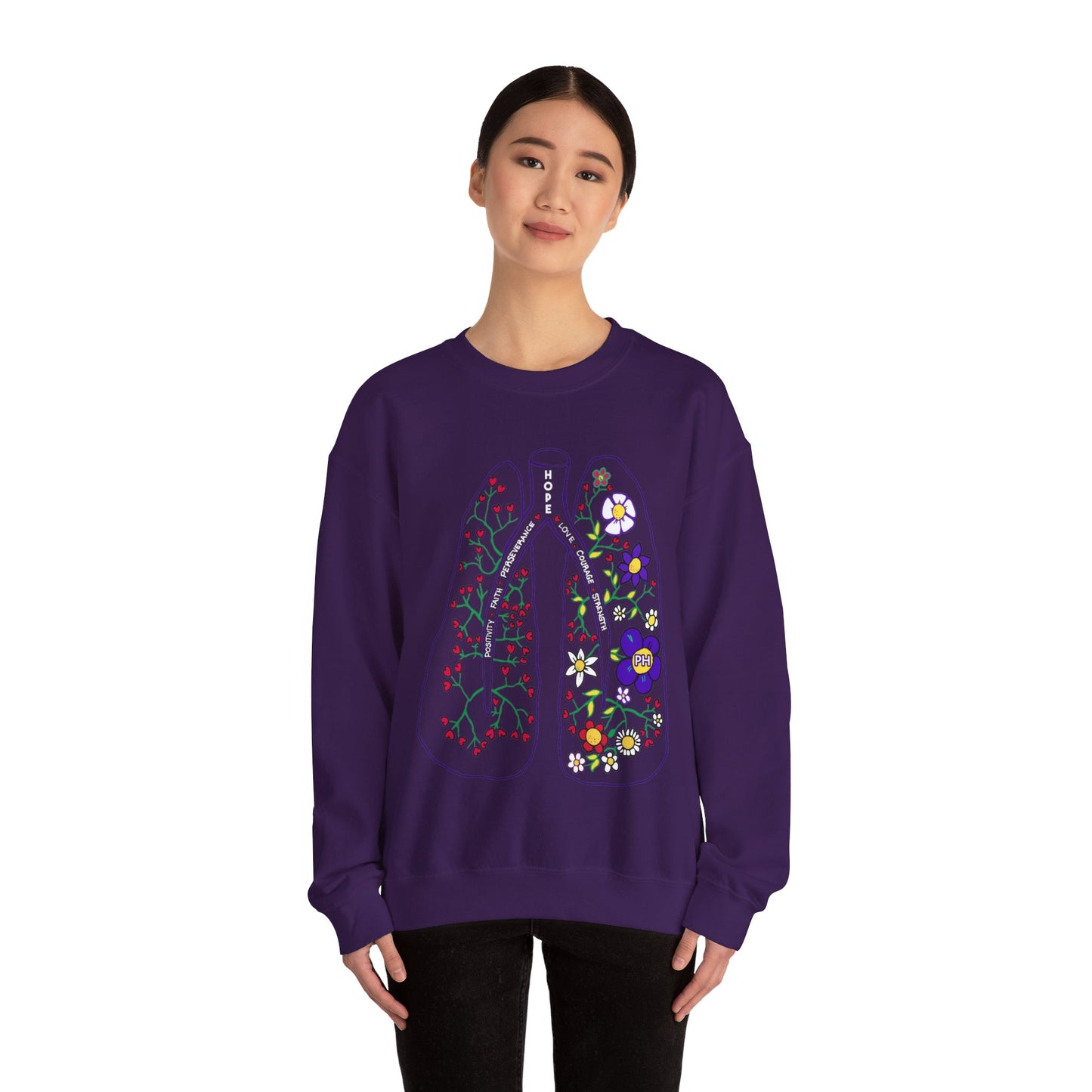 Unisex Heavy Blend™ PH Lungs Crewneck Sweatshirt - English