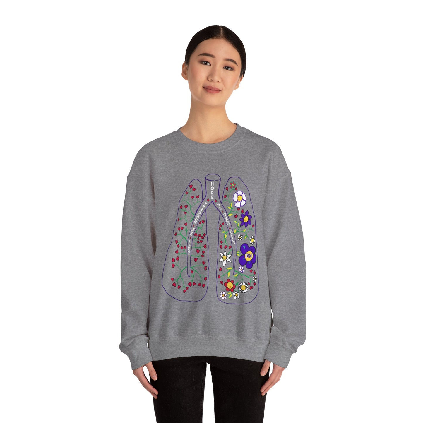 Unisex Heavy Blend™ PH Lungs Crewneck Sweatshirt - English