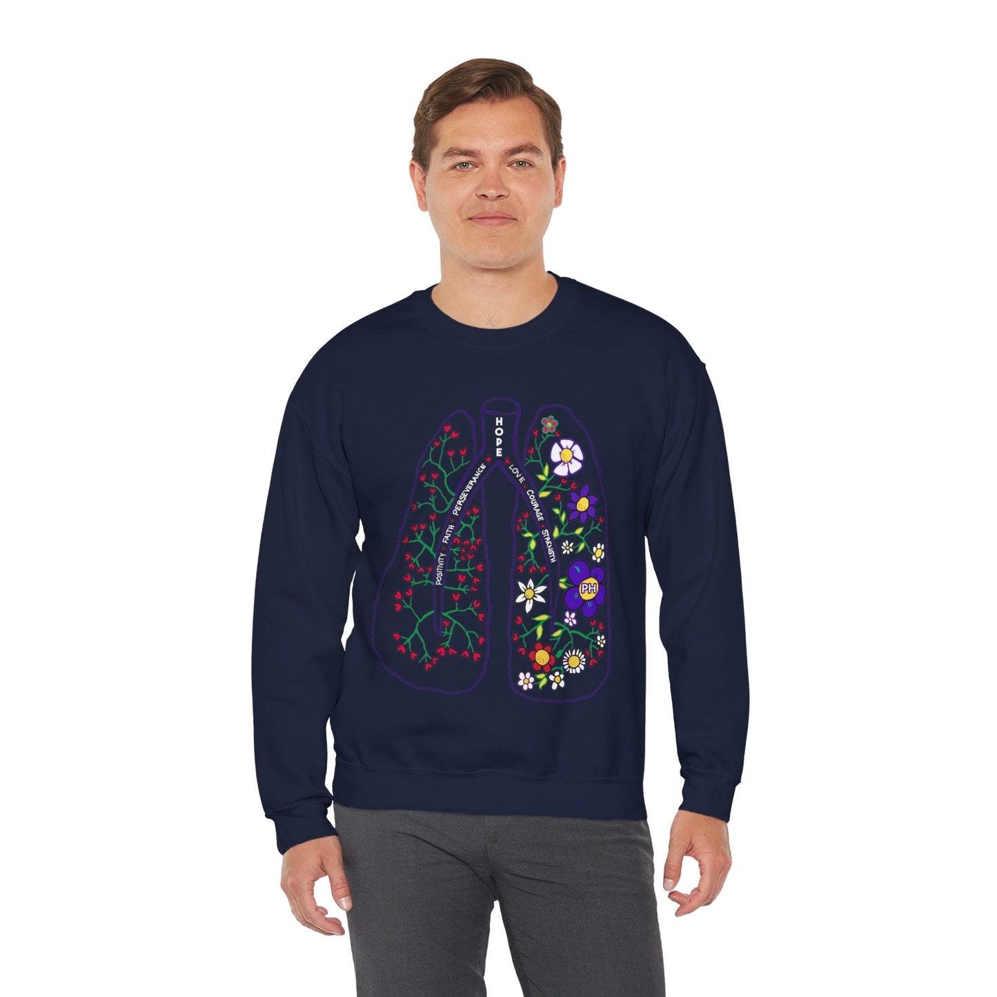 Unisex Heavy Blend™ PH Lungs Crewneck Sweatshirt - English