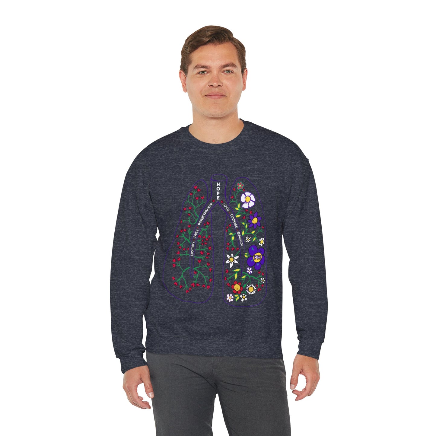 Unisex Heavy Blend™ PH Lungs Crewneck Sweatshirt - English
