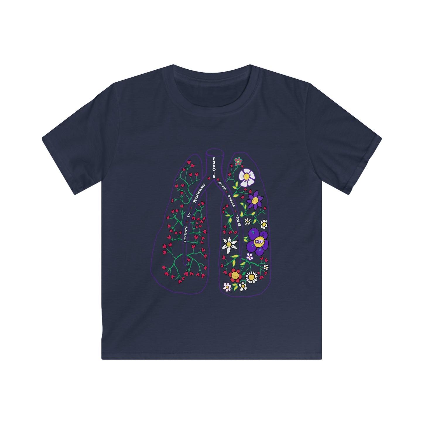 Kids PH Lung Softstyle Tee - French