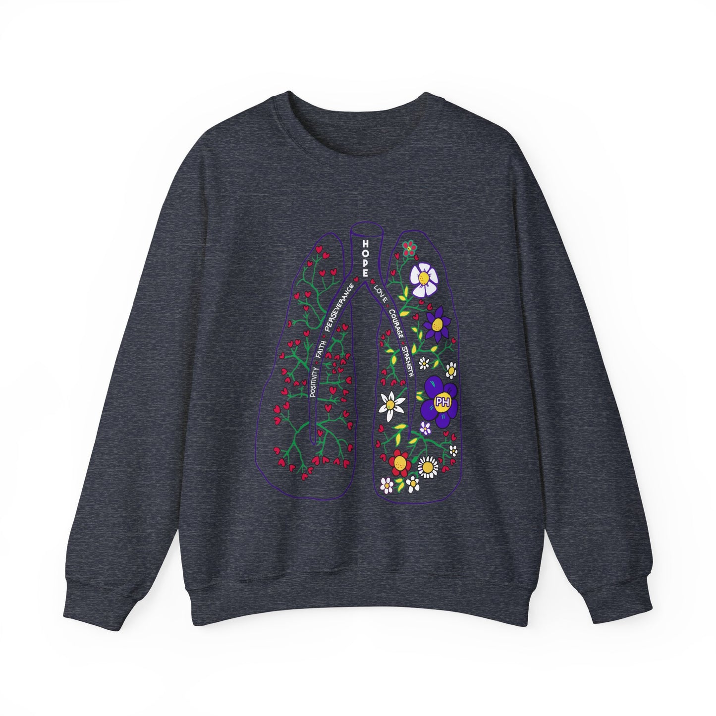 Unisex Heavy Blend™ PH Lungs Crewneck Sweatshirt - English
