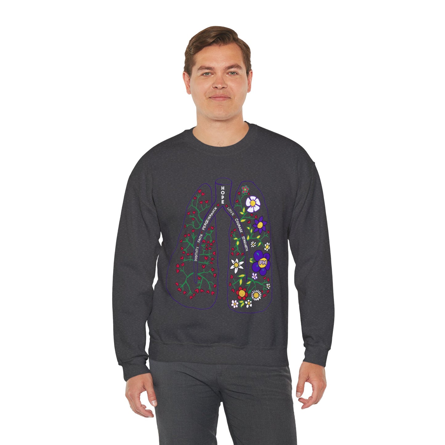 Unisex Heavy Blend™ PH Lungs Crewneck Sweatshirt - English