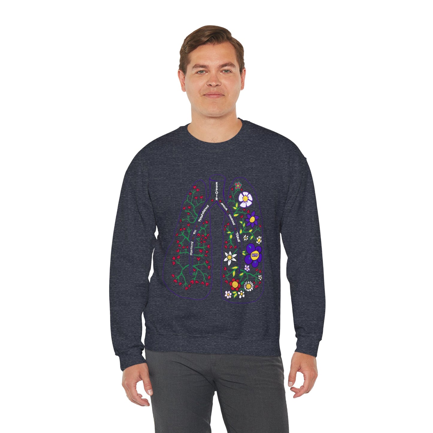 Unisex Heavy Blend™ PH Lungs Crewneck Sweatshirt - French