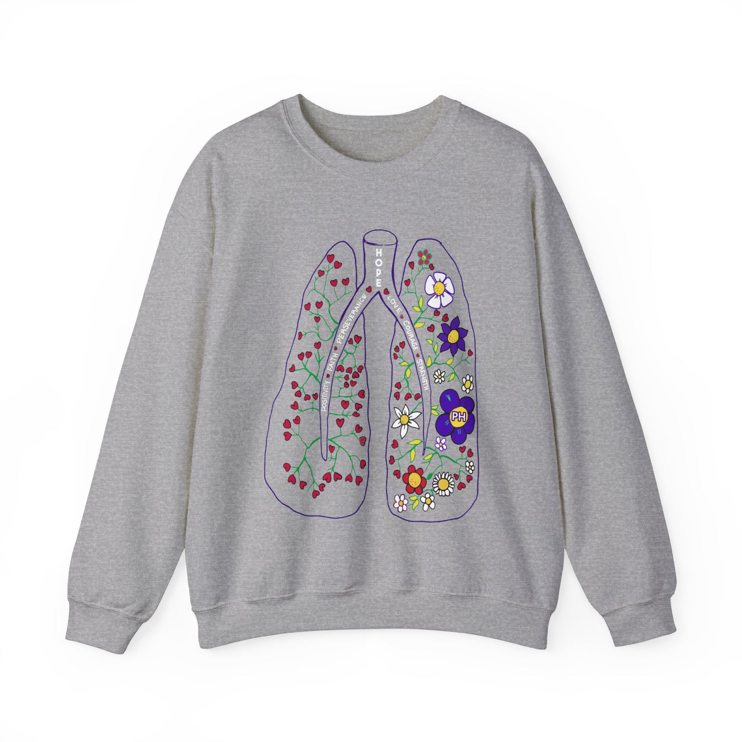 Unisex Heavy Blend™ PH Lungs Crewneck Sweatshirt - English