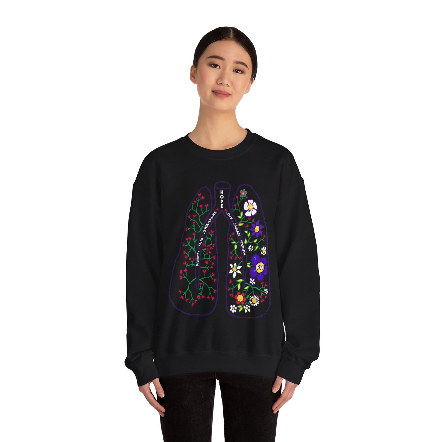 Unisex Heavy Blend™ PH Lungs Crewneck Sweatshirt - English