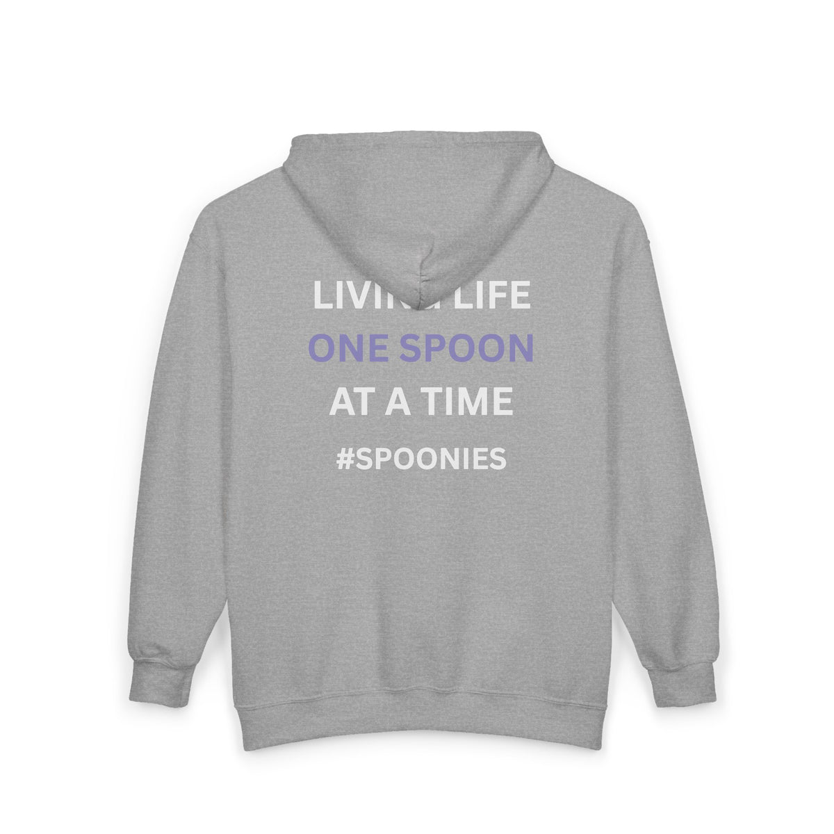 Living life one spoon at a time - Unisex Heavy Blend™ Full Zip Hooded Sweatshirt