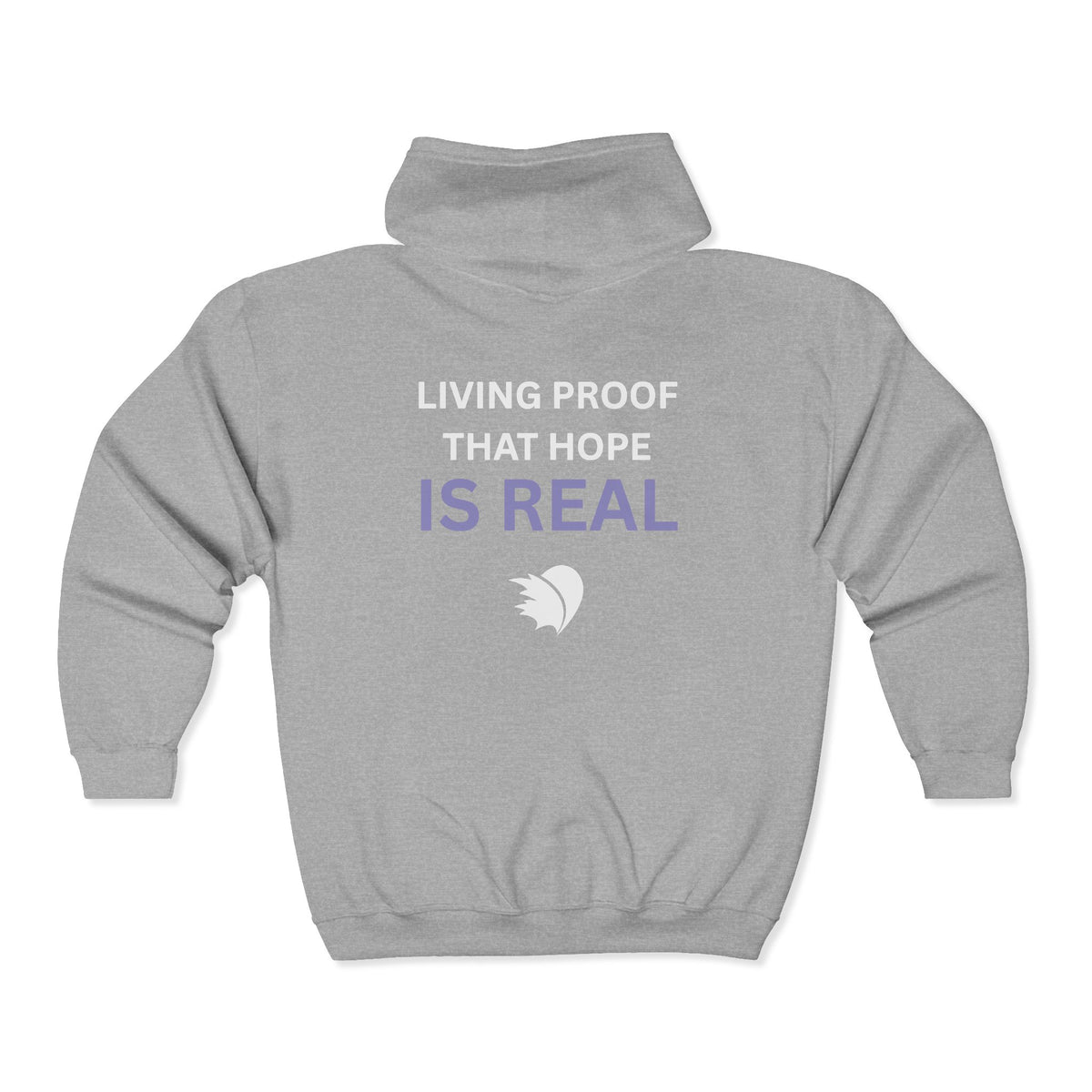 Living Proof that Hope is Real - Unisex Heavy Blend™ Full Zip Hooded Sweatshirt