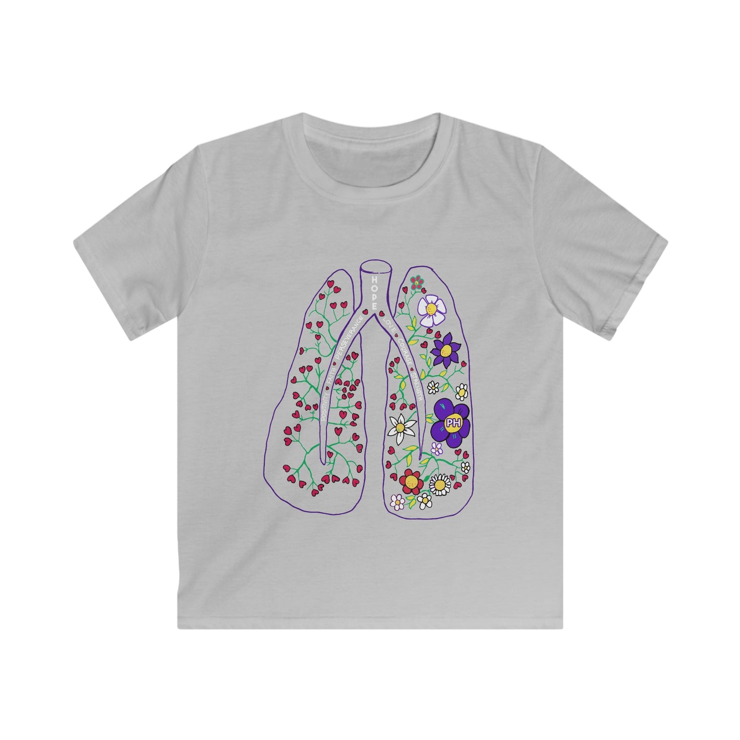 Kids PH Lung Softstyle Tee - English