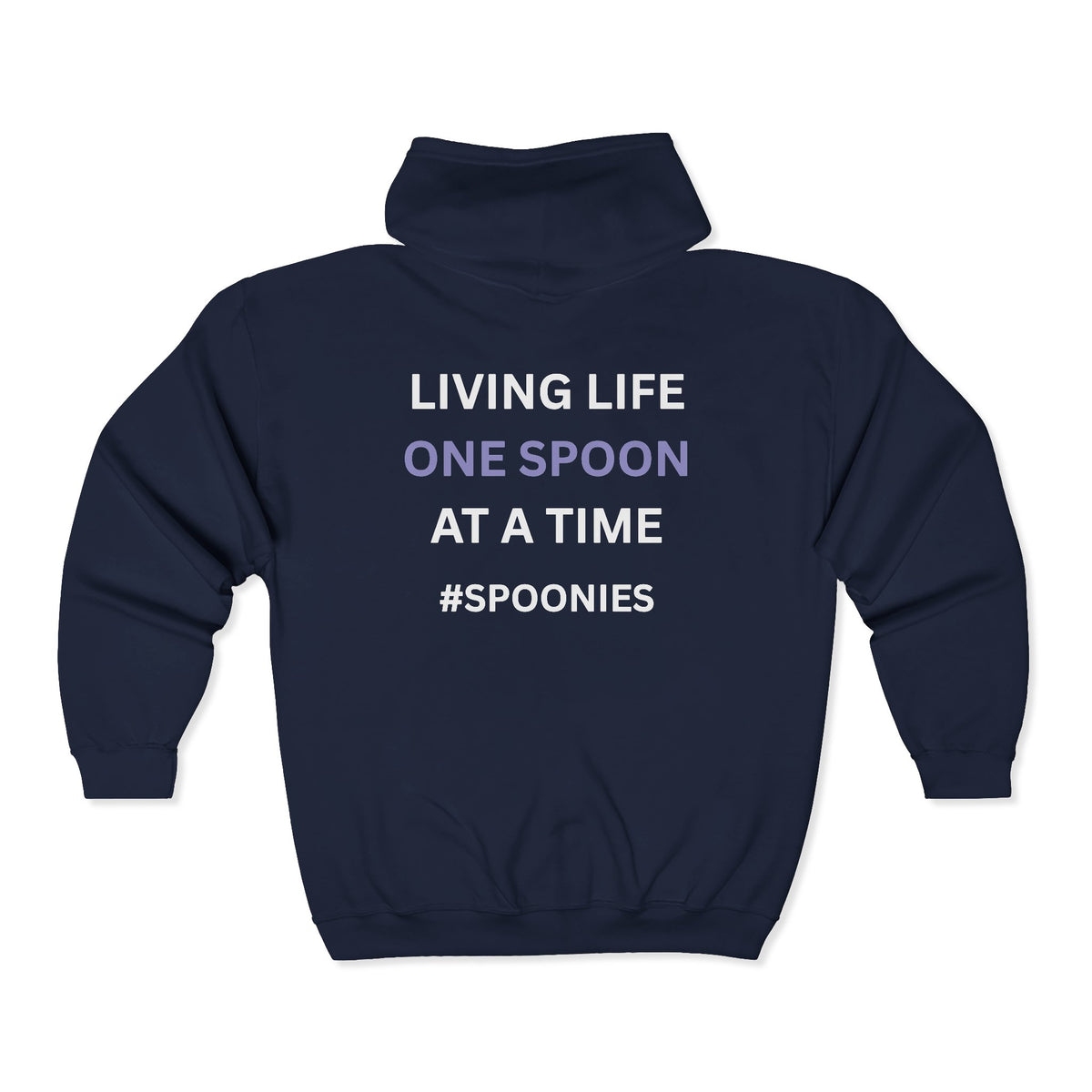 Living life one spoon at a time - Unisex Heavy Blend™ Full Zip Hooded Sweatshirt