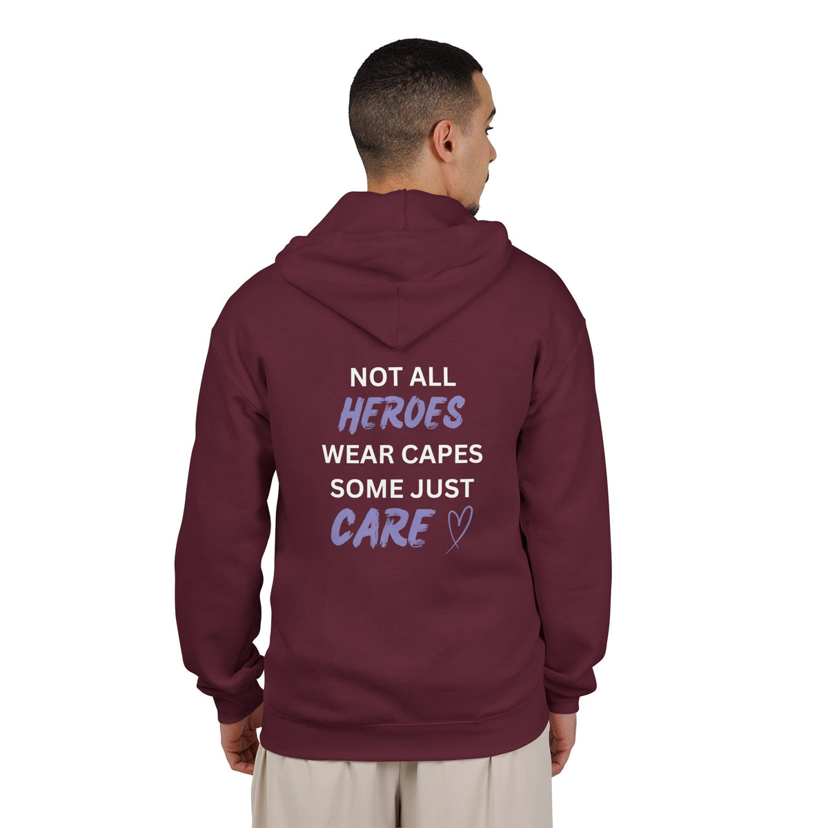 Not all Heroes Wear Capes. Some Just Care - Unisex Heavy Blend™ Full Zip Hooded Sweatshirt
