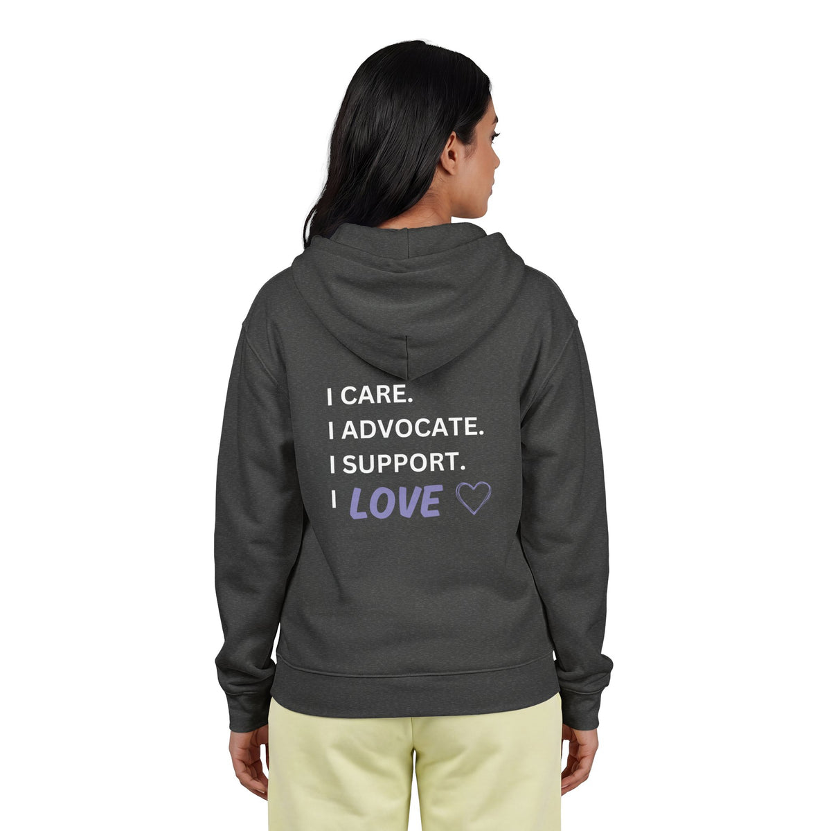 I Care. I Advocate. I Support. I Love - Unisex Heavy Blend™ Full Zip Hooded Sweatshirt