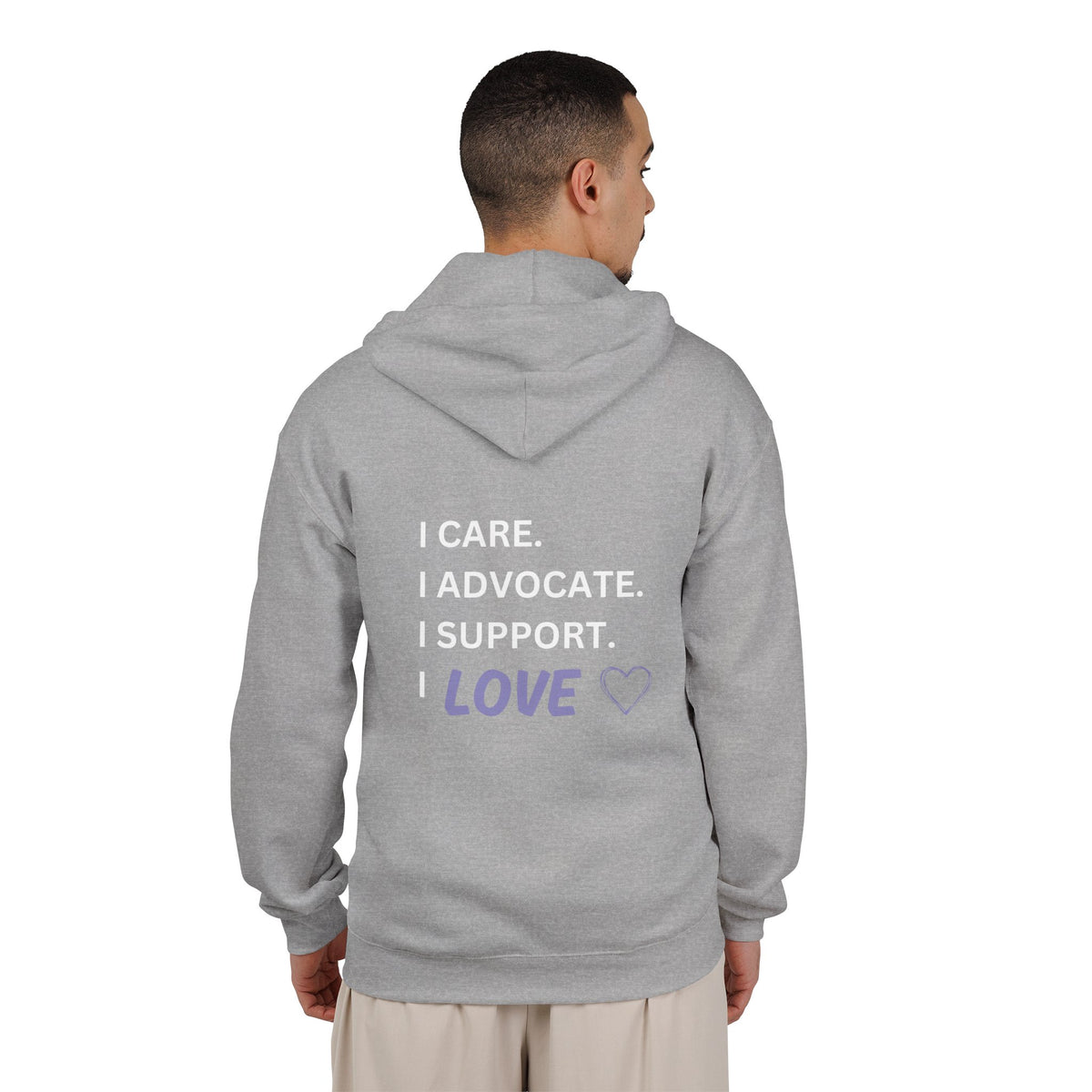 I Care. I Advocate. I Support. I Love - Unisex Heavy Blend™ Full Zip Hooded Sweatshirt