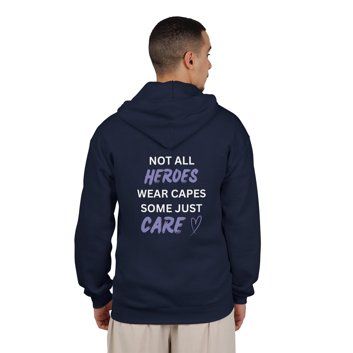 Not all Heroes Wear Capes. Some Just Care - Unisex Heavy Blend™ Full Zip Hooded Sweatshirt