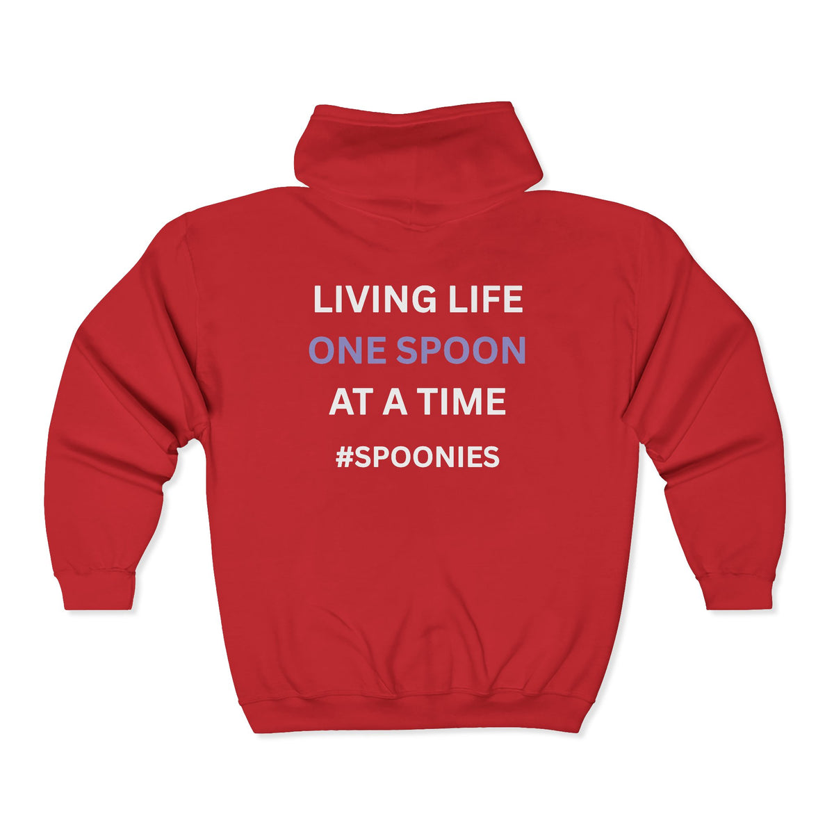 Living life one spoon at a time - Unisex Heavy Blend™ Full Zip Hooded Sweatshirt