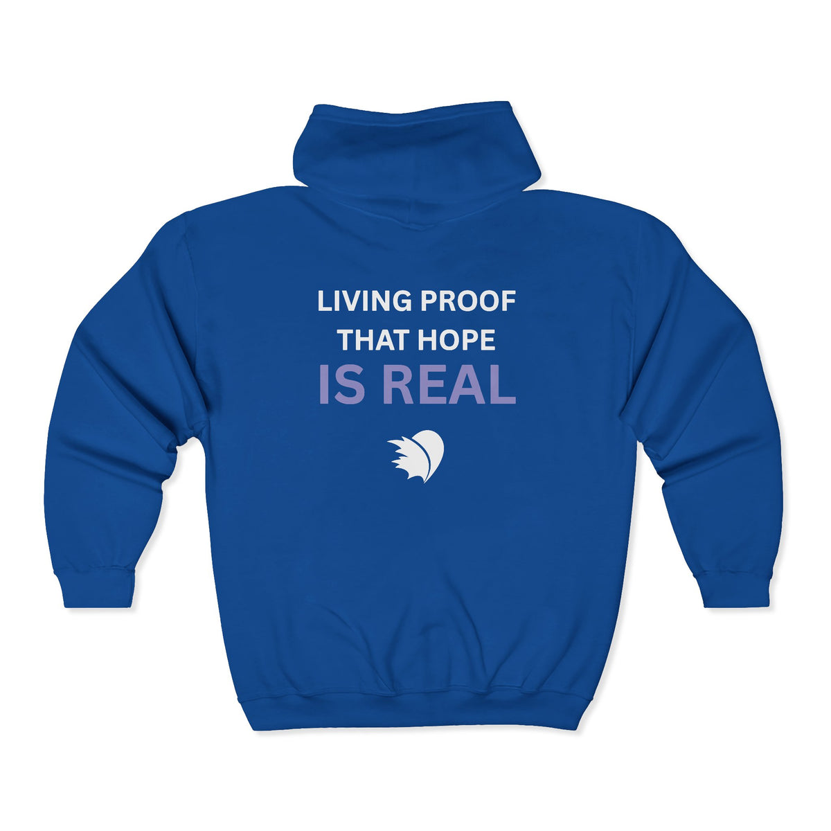 Living Proof that Hope is Real - Unisex Heavy Blend™ Full Zip Hooded Sweatshirt