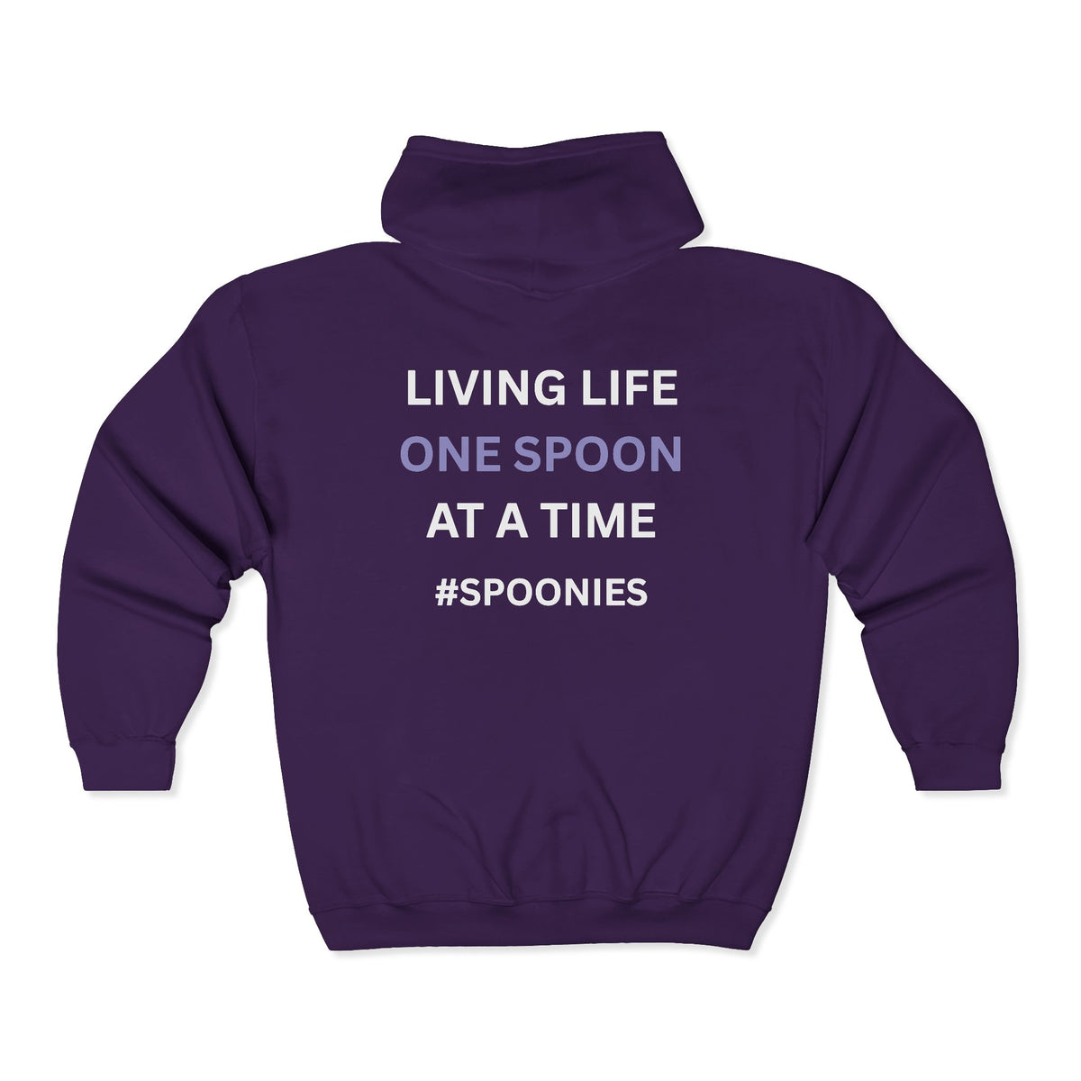 Living life one spoon at a time - Unisex Heavy Blend™ Full Zip Hooded Sweatshirt