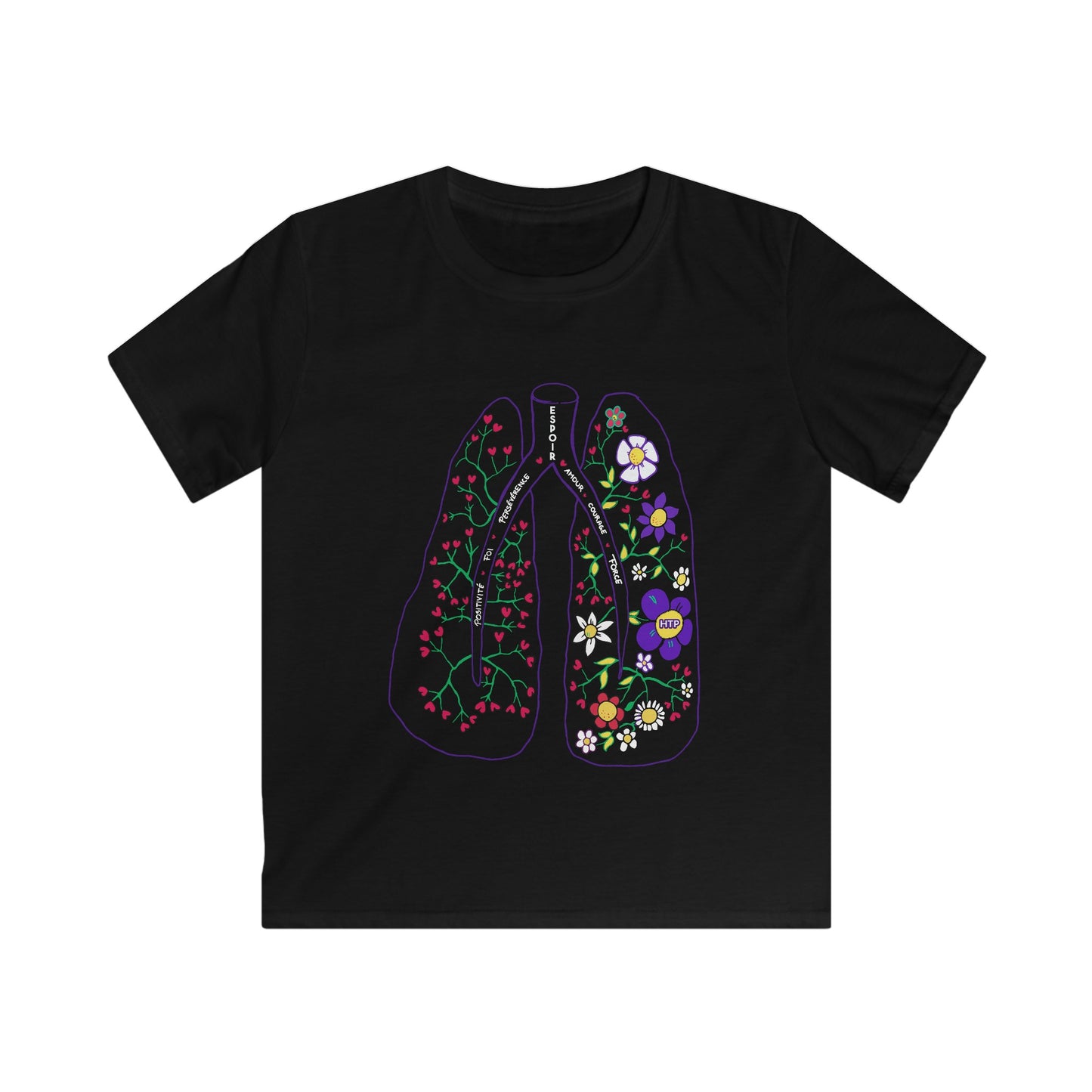 Kids PH Lung Softstyle Tee - French