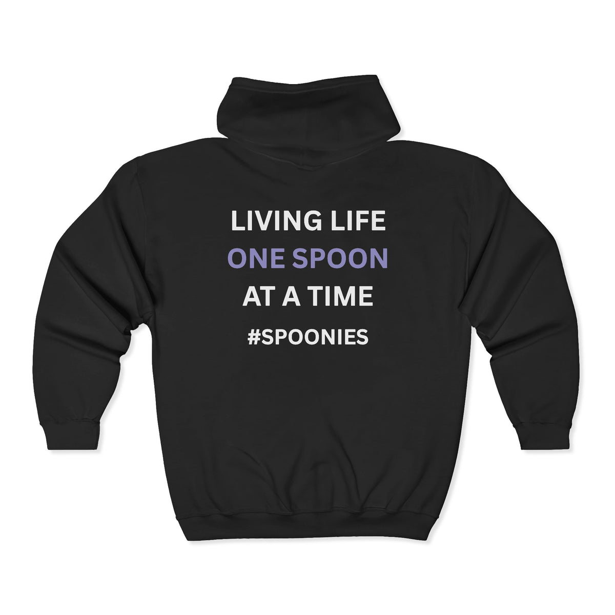 Living life one spoon at a time - Unisex Heavy Blend™ Full Zip Hooded Sweatshirt