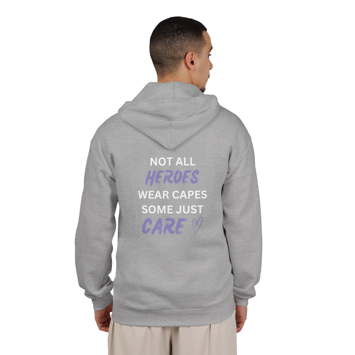 Not all Heroes Wear Capes. Some Just Care - Unisex Heavy Blend™ Full Zip Hooded Sweatshirt