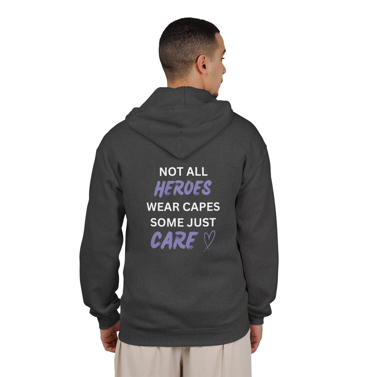 Not all Heroes Wear Capes. Some Just Care - Unisex Heavy Blend™ Full Zip Hooded Sweatshirt