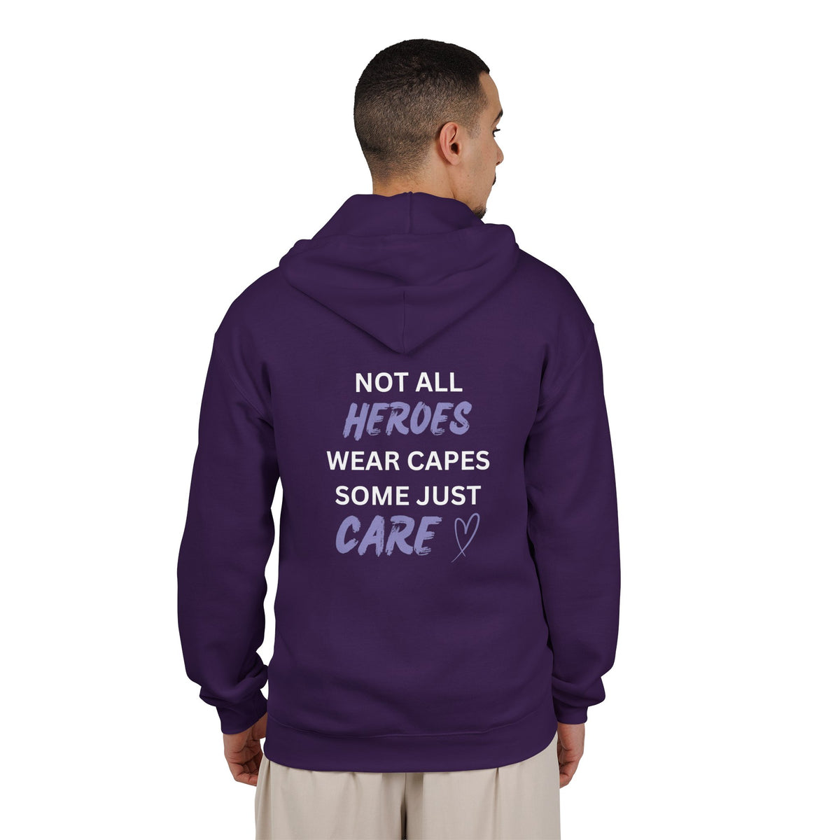 Not all Heroes Wear Capes. Some Just Care - Unisex Heavy Blend™ Full Zip Hooded Sweatshirt