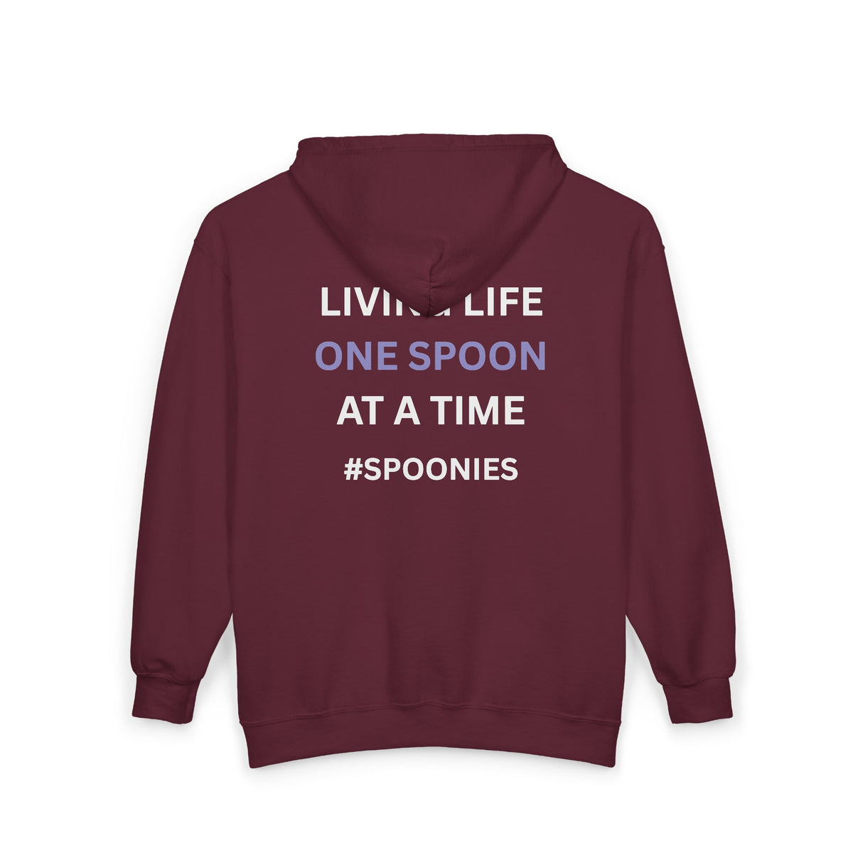 Living life one spoon at a time - Unisex Heavy Blend™ Full Zip Hooded Sweatshirt