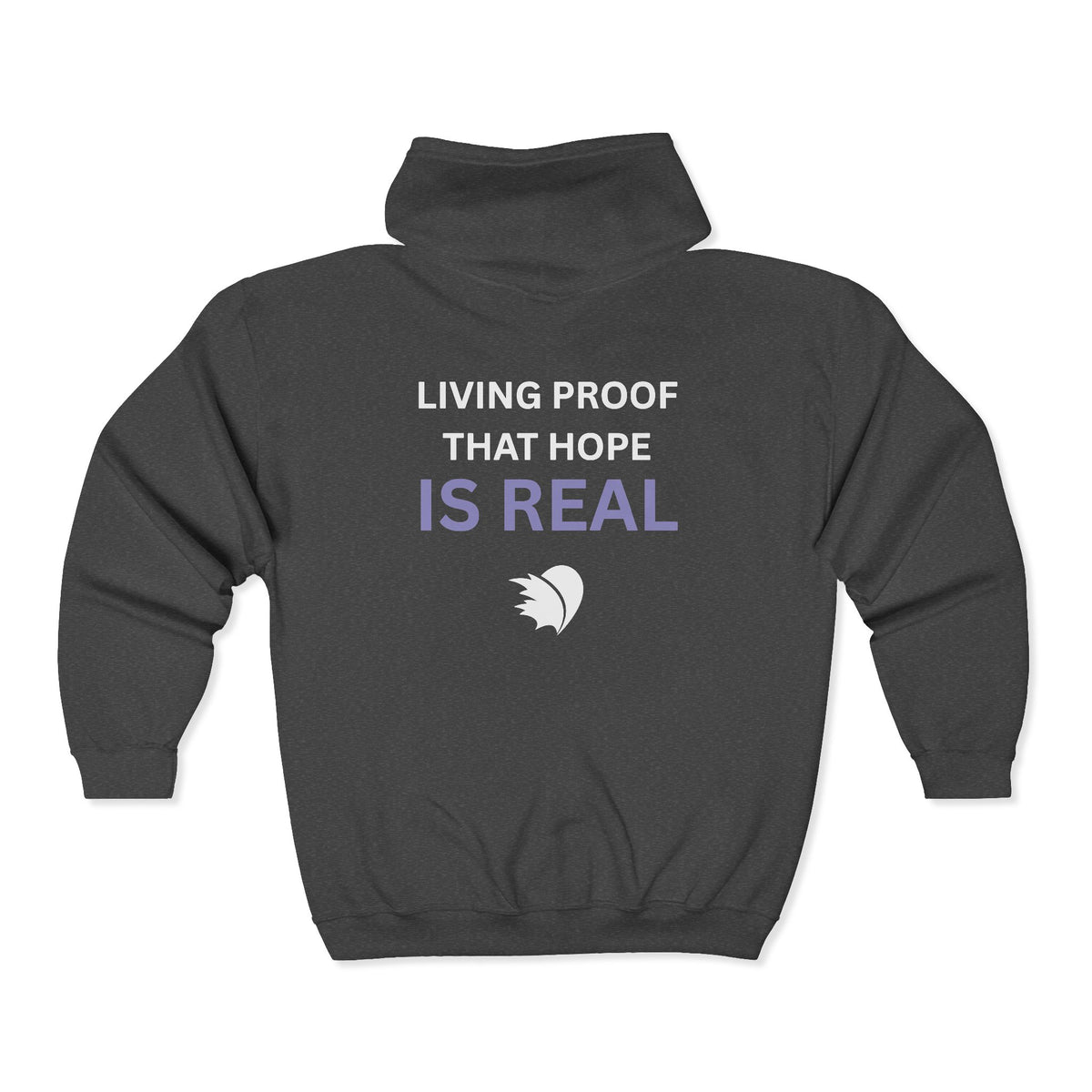 Living Proof that Hope is Real - Unisex Heavy Blend™ Full Zip Hooded Sweatshirt