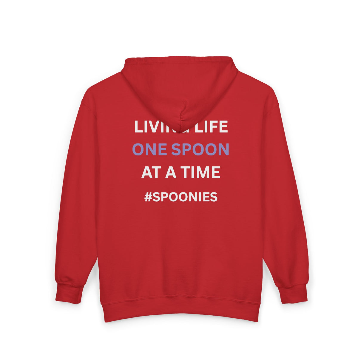 Living life one spoon at a time - Unisex Heavy Blend™ Full Zip Hooded Sweatshirt