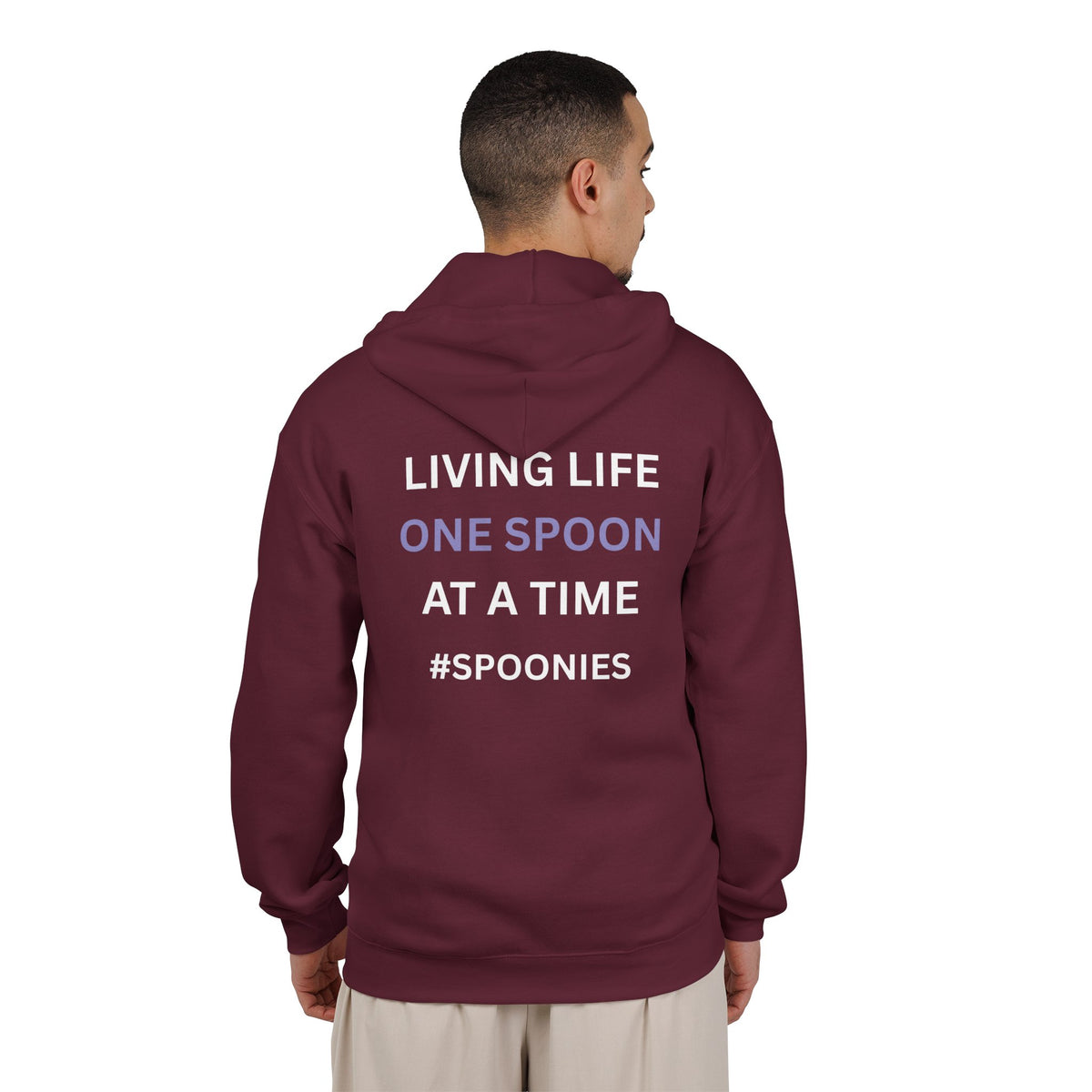 Living life one spoon at a time - Unisex Heavy Blend™ Full Zip Hooded Sweatshirt