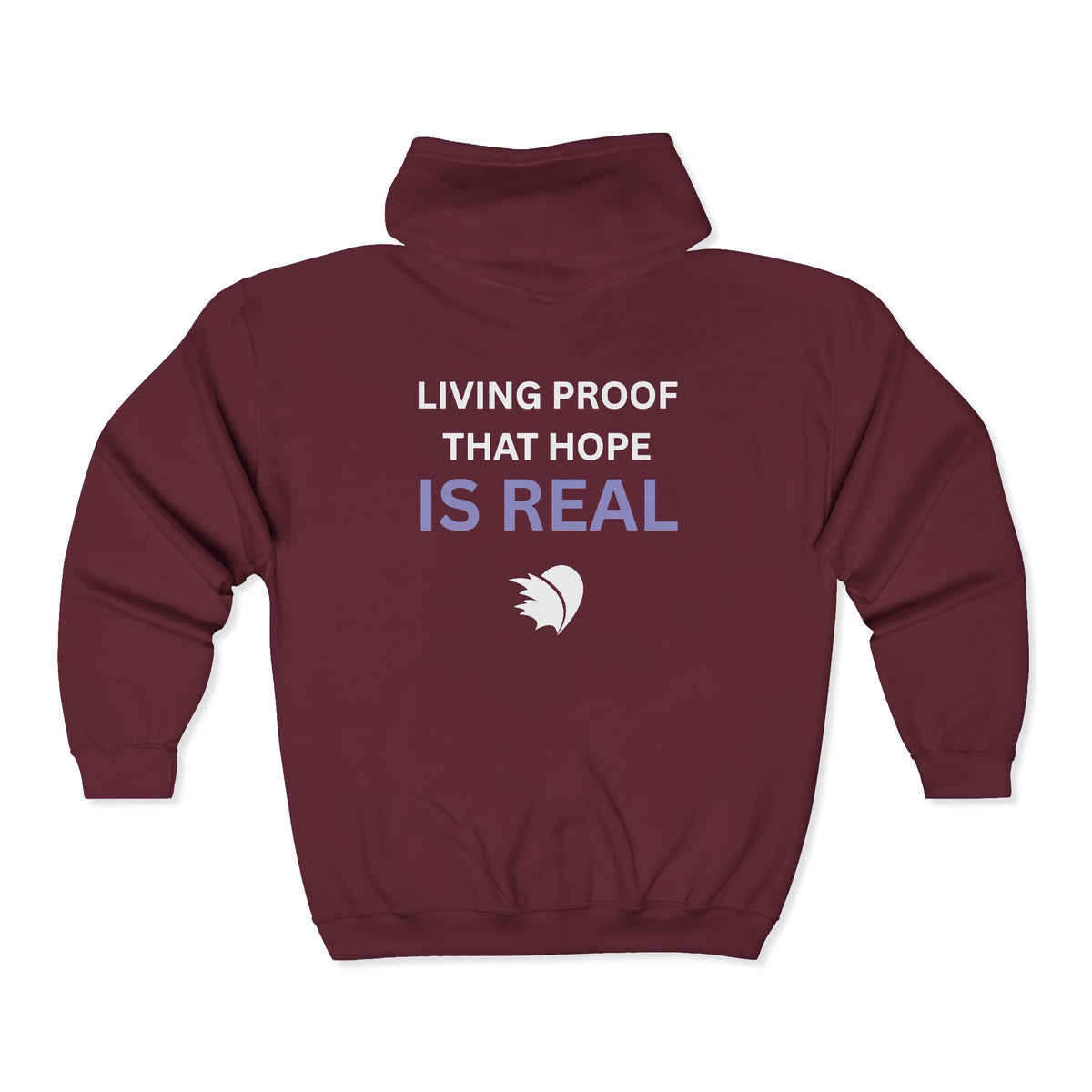 Living Proof that Hope is Real - Unisex Heavy Blend™ Full Zip Hooded Sweatshirt