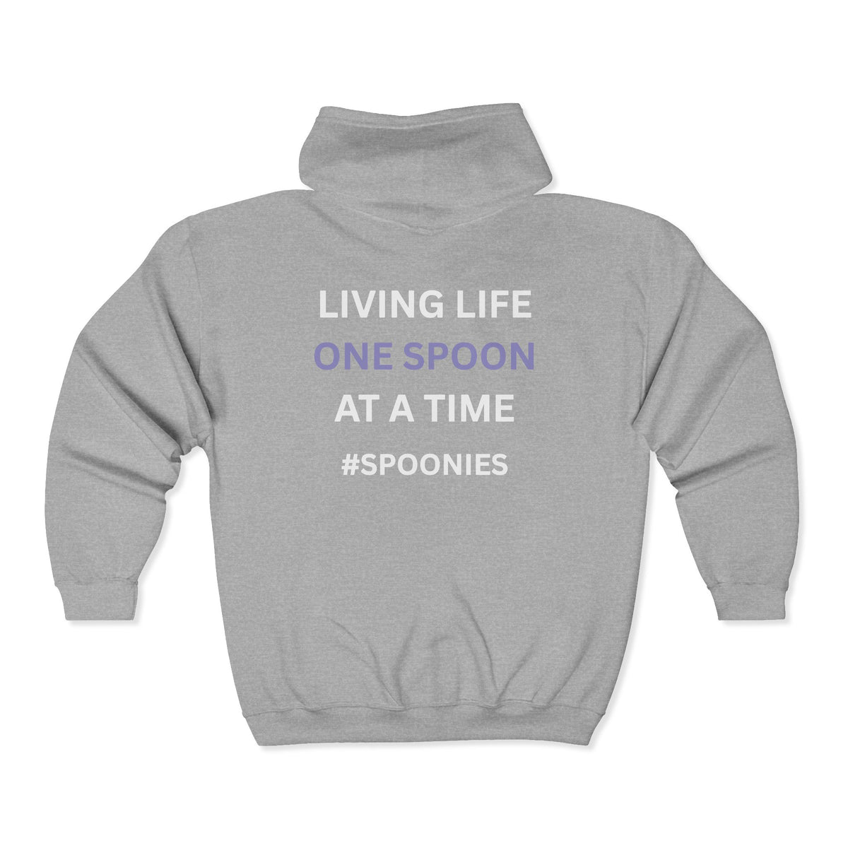 Living life one spoon at a time - Unisex Heavy Blend™ Full Zip Hooded Sweatshirt