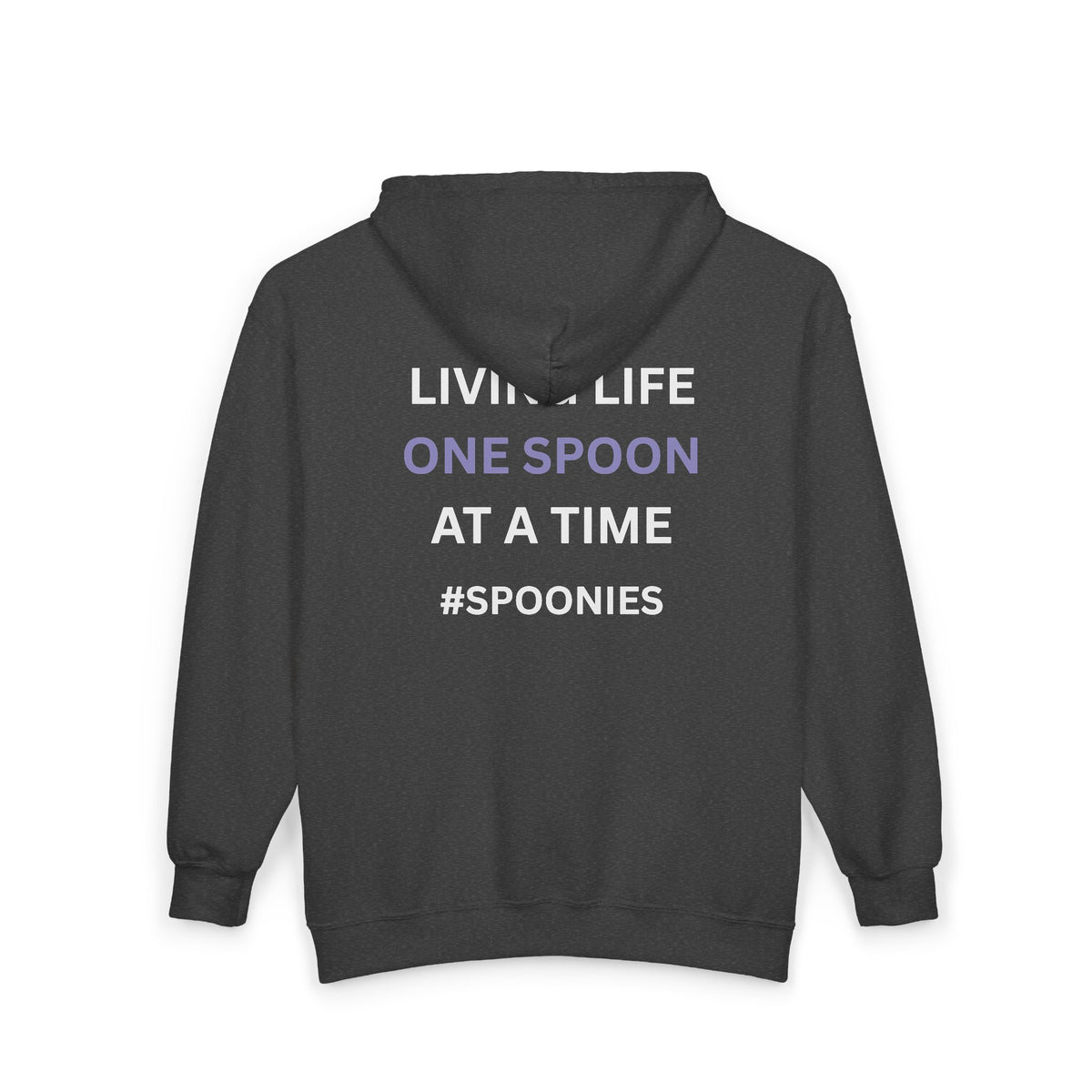 Living life one spoon at a time - Unisex Heavy Blend™ Full Zip Hooded Sweatshirt