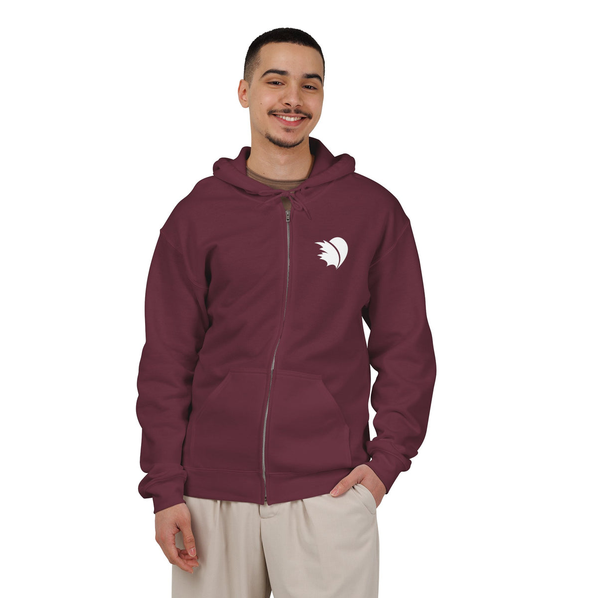 Living life one spoon at a time - Unisex Heavy Blend™ Full Zip Hooded Sweatshirt